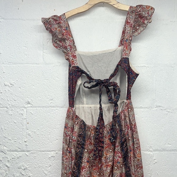 Haute hippie boho peasant fairy whimsical flutter sleeve  paisley maxi dress 12 - Picture 6 of 11